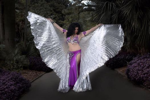 bellydance isis wings silver